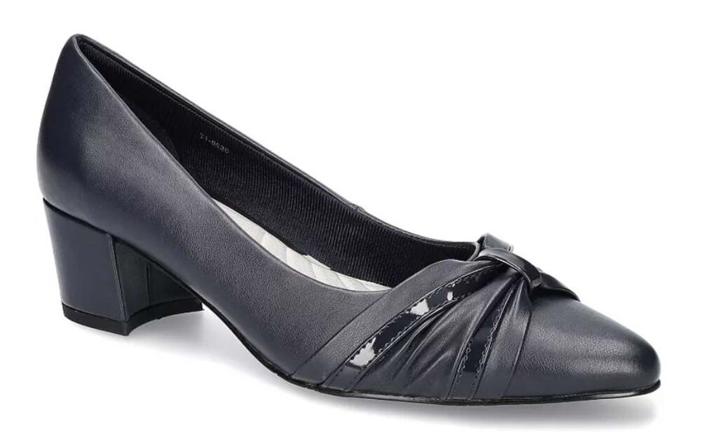 Easy Street Millie Women's Block Heel Pumps Navy Size 8.5